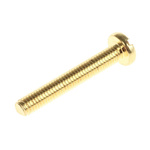 RS PRO Slot Pan Brass Machine Screws DIN 85, M3x20mm