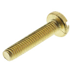 RS PRO Slot Pan Brass Machine Screws DIN 85, M4x20mm