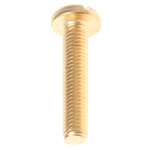RS PRO Slot Pan Brass Machine Screws DIN 85, M5x25mm