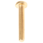 RS PRO Slot Pan Brass Machine Screws DIN 85, M5x30mm