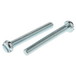 RS PRO Slot  Cheese Head Steel Machine Screws DIN 84, M4x30mm