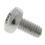 RS PRO Pozidriv Pan A2 304 Stainless Steel Machine Screws DIN 7985, M4x8mm