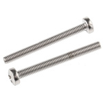 RS PRO Pozidriv Pan A2 304 Stainless Steel Machine Screws DIN 7985, M4x40mm