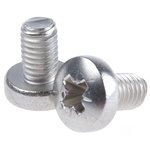 RS PRO Pozidriv Pan A2 304 Stainless Steel Machine Screws DIN 7985, M5x8mm