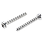 RS PRO Pozidriv Pan A2 304 Stainless Steel Machine Screws DIN 7985Z, M4x30mm