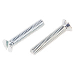 RS PRO Slot Countersunk Steel Machine Screw DIN 963, M3.5x20mm