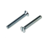 RS PRO Slot Countersunk Steel Machine Screws DIN 963, M3.5x25mm