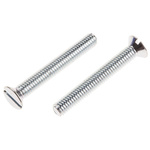 RS PRO Slot Countersunk Steel Machine Screws DIN 963, M4x30mm