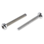 RS PRO Pozidriv Pan A2 304 Stainless Steel Machine Screws DIN 7985, M3x25mm