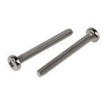 RS PRO Pozidriv Pan A2 304 Stainless Steel Machine Screws DIN 7985, M3x30mm