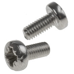 RS PRO Pozidriv Pan A2 304 Stainless Steel Machine Screws DIN 7985, M3.5x8mm