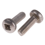 RS PRO Pozidriv Pan A2 304 Stainless Steel Machine Screws DIN 7985Z, M8x25mm