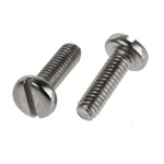 RS PRO Slot Pan A2 304 Stainless Steel Machine Screws DIN 85, M2.5x8mm