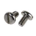 RS PRO Slot Pan A2 304 Stainless Steel Machine Screws DIN 85, M3x5mm
