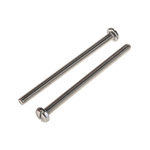 RS PRO Slot Pan A2 304 Stainless Steel Machine Screws DIN 85, M5x75mm