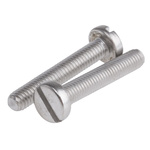 RS PRO Slot Pan A2 304 Stainless Steel Machine Screws DIN 85, M6x35mm