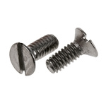RS PRO Slot Countersunk A2 304 Stainless Steel Machine Screws DIN 963, M2x4mm