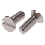 RS PRO Slot Countersunk A2 304 Stainless Steel Machine Screws DIN 963, M3x8mm