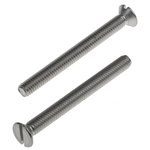 RS PRO Slot Countersunk A2 304 Stainless Steel Machine Screws DIN 963, M4x40mm