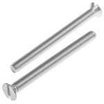 RS PRO Slot Countersunk A2 304 Stainless Steel Machine Screws DIN 963, M6x70mm