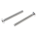 RS PRO Pozidriv Countersunk A2 304 Stainless Steel Machine Screws DIN 965Z, M5x40mm