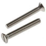 RS PRO Slot Countersunk A4 316 Stainless Steel Machine Screw DIN 963, M4x30mm