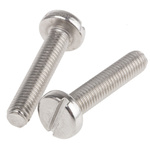 RS PRO Slot Pan A4 316 Stainless Steel Machine Screws DIN 85, M5x25mm