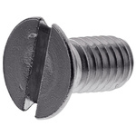 RS PRO Slot Countersunk A2 304 Stainless Steel Machine Screws DIN 963, M6x12mm