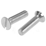 RS PRO Slot Countersunk Steel Machine Screws DIN 963, M5x20mm