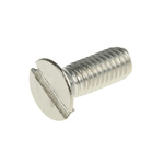 RS PRO Slot Countersunk A4 316 Stainless Steel Machine Screws DIN 963, M6x16mm