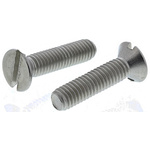 RS PRO Slot Countersunk A4 316 Stainless Steel Machine Screws DIN 963, M6x25mm