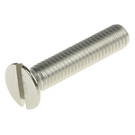 RS PRO Slot Countersunk A4 316 Stainless Steel Machine Screw DIN 963, M6x30mm
