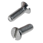 RS PRO Slot Countersunk A2 304 Stainless Steel Machine Screws DIN 963, M1.4x3mm