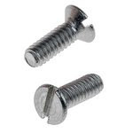 RS PRO Slot Countersunk A2 304 Stainless Steel Machine Screws DIN 963, M1.6x3mm