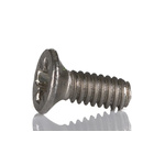 RS PRO Pozidriv Countersunk A2 304 Stainless Steel Machine Screws DIN 965, M2x5mm