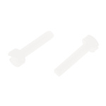 RS PRO Slot Cheese Head Nylon Machine Screw DIN 84, M2.5x12mm