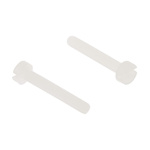 RS PRO Slot Cheese Head Nylon Machine Screw DIN 84, M2.5x16mm