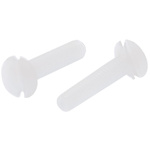 RS PRO Slot Countersunk Nylon Machine Screws DIN 963, M2x10mm