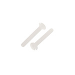 RS PRO Slot Countersunk Nylon Machine Screws DIN 963, M2x16mm