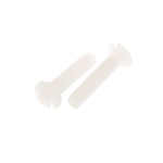RS PRO Slot Countersunk Nylon Machine Screws DIN 963, M3x16mm