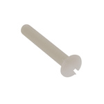 RS PRO Slot Countersunk Nylon Machine Screw DIN 963, M3x20mm