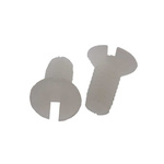 RS PRO Slot Countersunk Nylon Machine Screws DIN 963, M3x6mm
