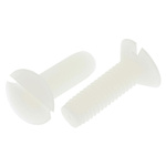 RS PRO Slot Countersunk Nylon Machine Screws DIN 963, M6x20mm