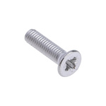 RS PRO Pozidriv Countersunk A2 304 Stainless Steel Machine Screw DIN 965, M3x12mmx0.472in