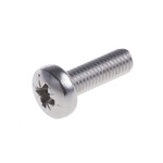 RS PRO Pozidriv Pan A4 316 Stainless Steel Machine Screw DIN 7985, M5x16mmx0.629in
