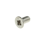 RS PRO Pozidriv Countersunk A4/50 Stainless Steel Machine Screw DIN 965, M3x6mmx0.236in
