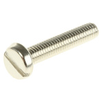 RS PRO Slot Pan Brass Machine Screws DIN 85, M3x16mm