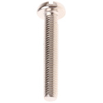 RS PRO Slot Pan Brass Machine Screws DIN 85, M5x30mm