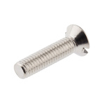RS PRO Slot Countersunk Brass Machine Screw DIN 963, M6x25mm