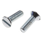 RS PRO Slot Countersunk Steel Machine Screws DIN 963, M3x10mm